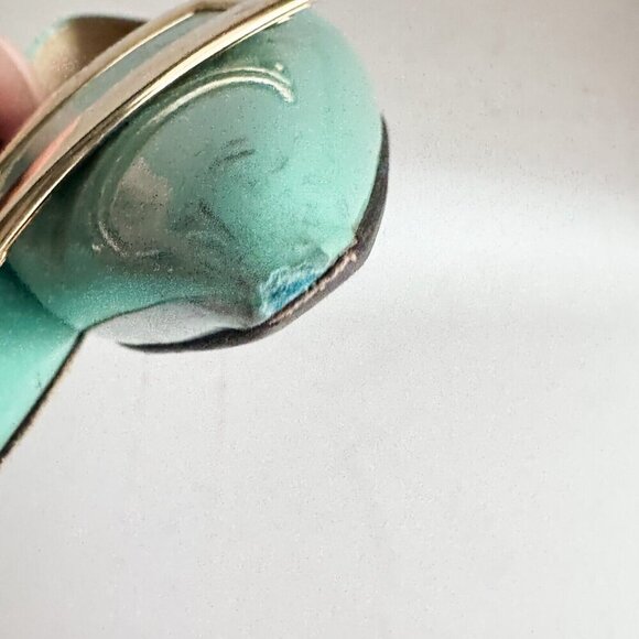 Roger Vivier Sea-foam Green Classic Buckle Accent Pointy Toe Flats 36.5 - Picture 4 of 12